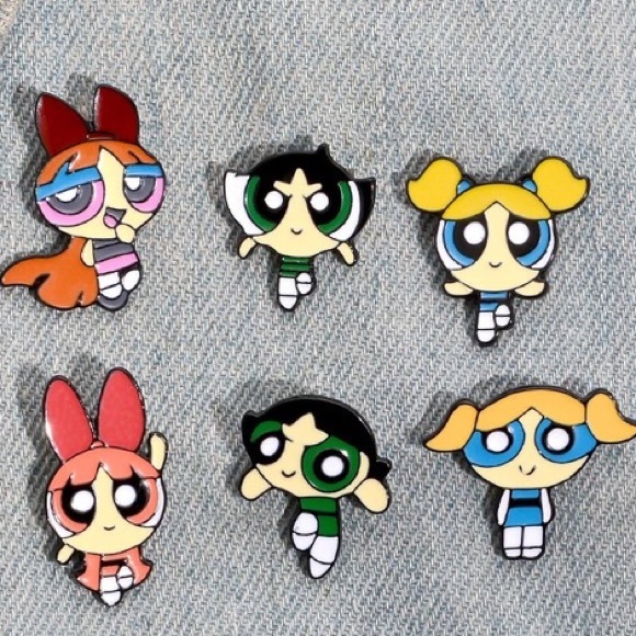 Powerpuff Girls Cartoon Network Blossom 90s Y2K Metal Enamel Pin Brooch - Picture 9 of 9